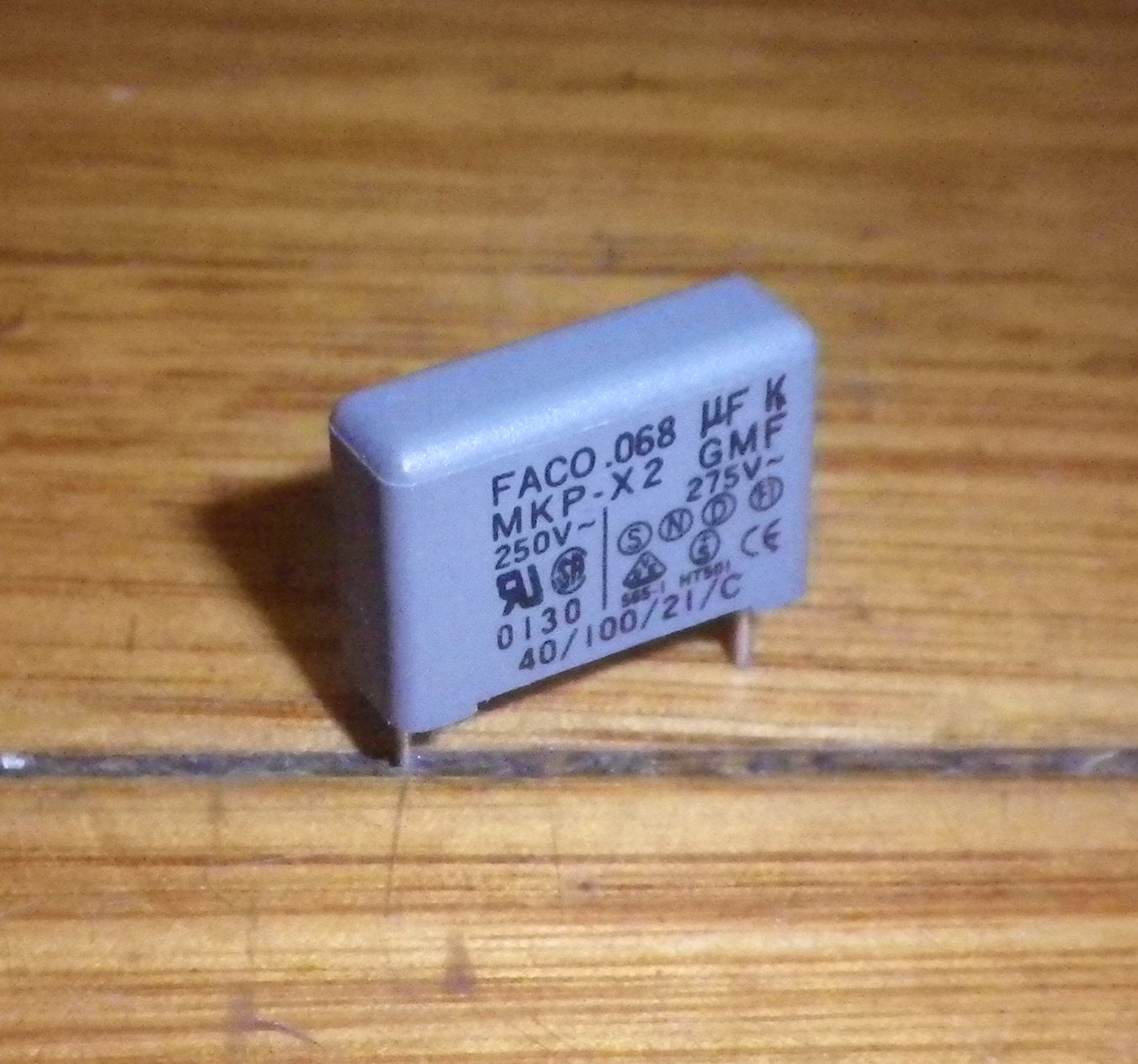 0.068uF 275VAC X2 Mains Suppression Capacitor - Part # .068MKPX2-275