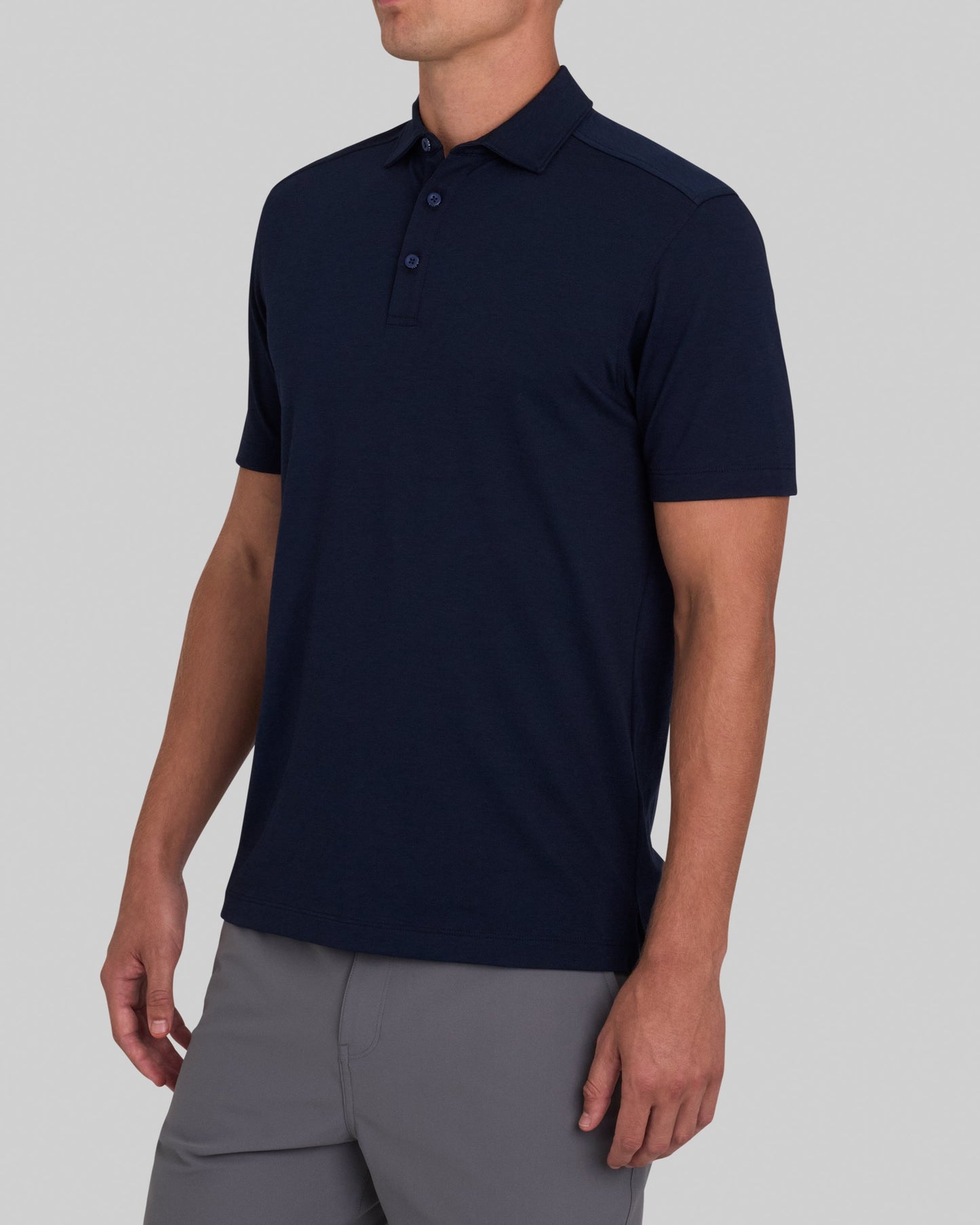 Solid Performance Pique - Dark Navy