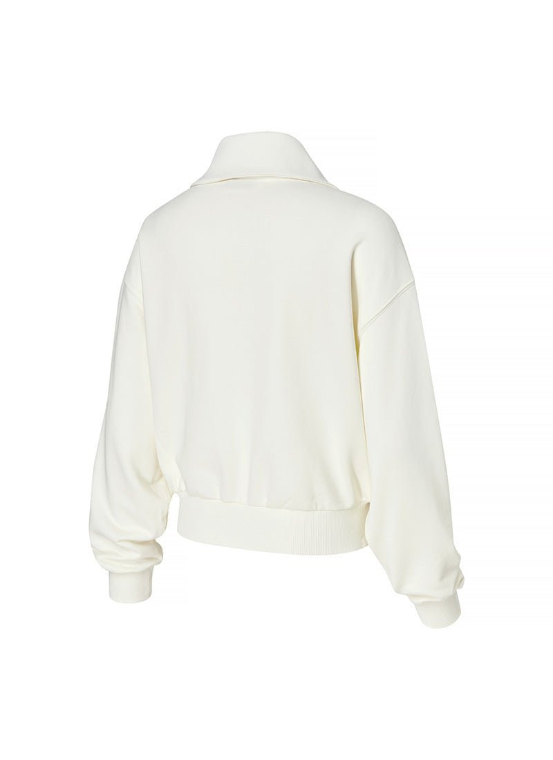 Logo High Neck Zip-up Sweatshirt