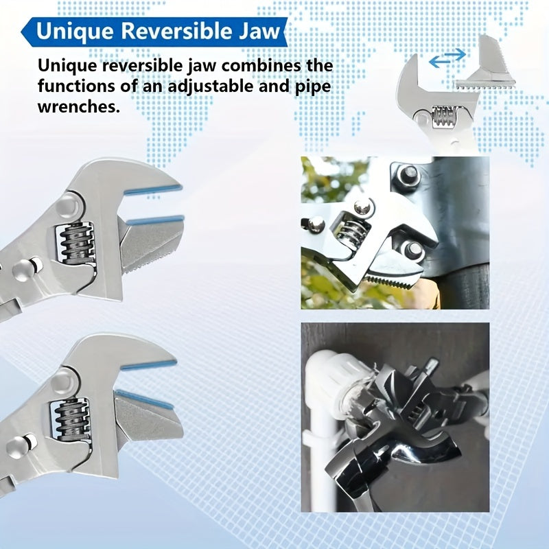 5-in-1 Adjustable Ratcheting Wrench Set, 180° Folding TJR6L3P