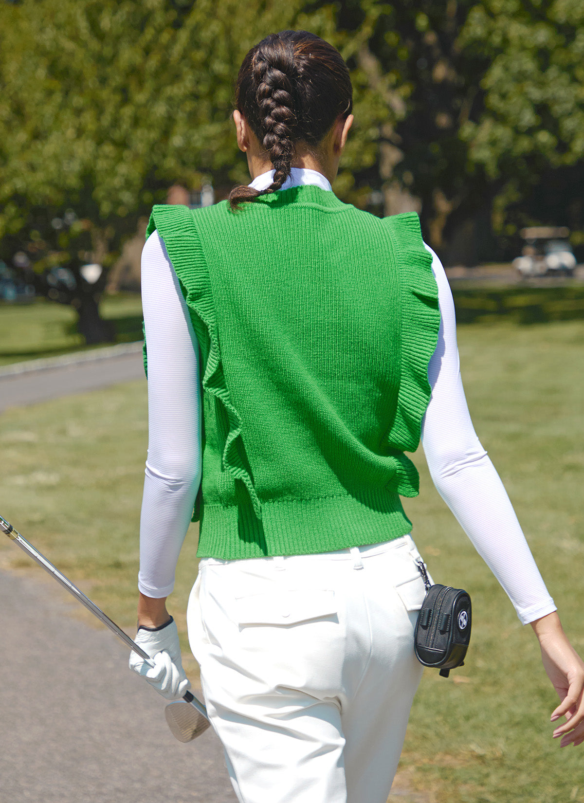 Ruffle Line Knit Vest