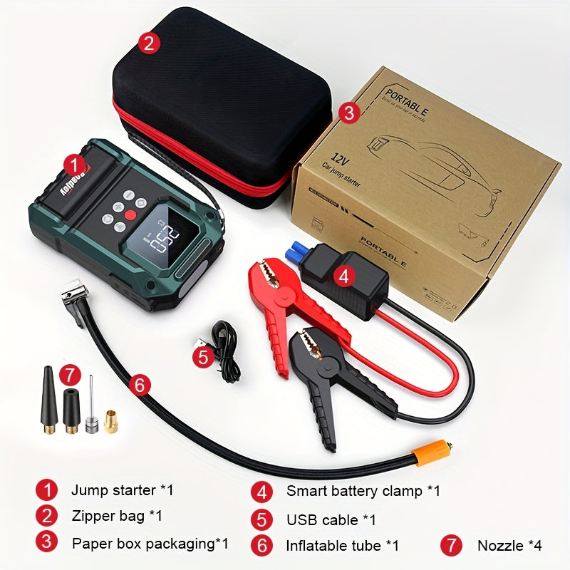 Portable Car Jumper Starter, 10000mAh, 150PSI TJR9D3X