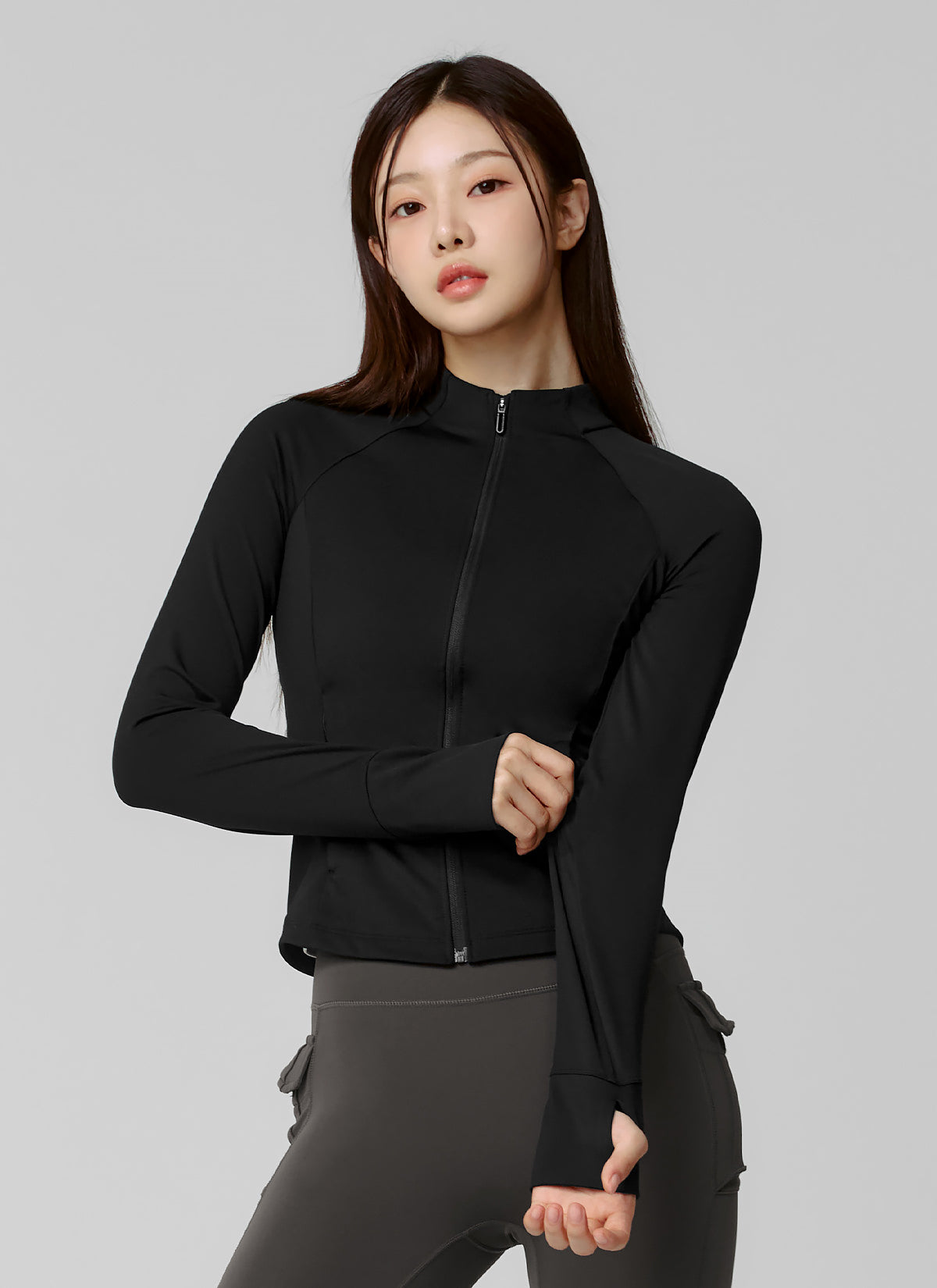 Active Slim Fit Warm Silky Zip-up