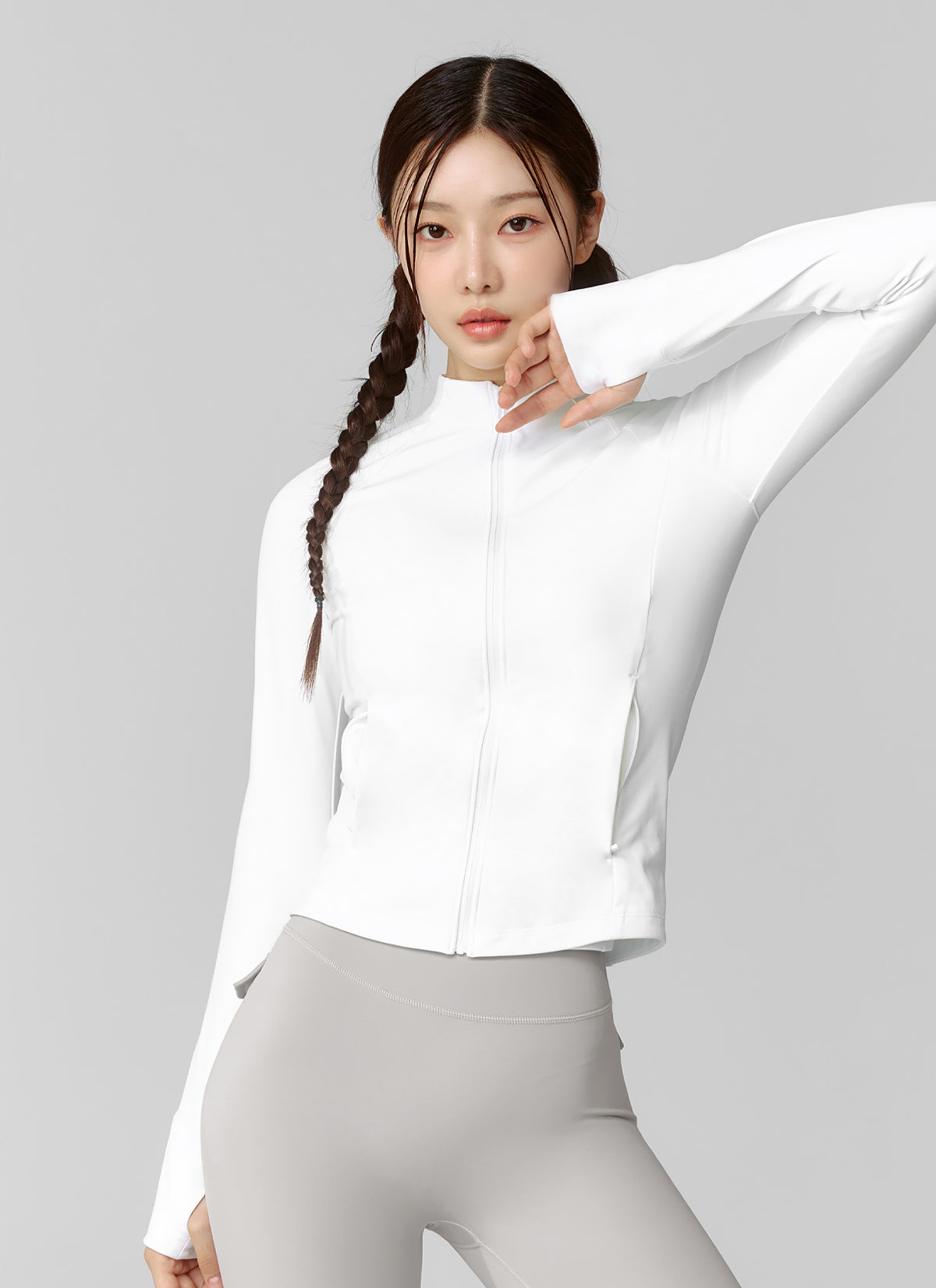 Active Slim Fit Warm Silky Zip-up