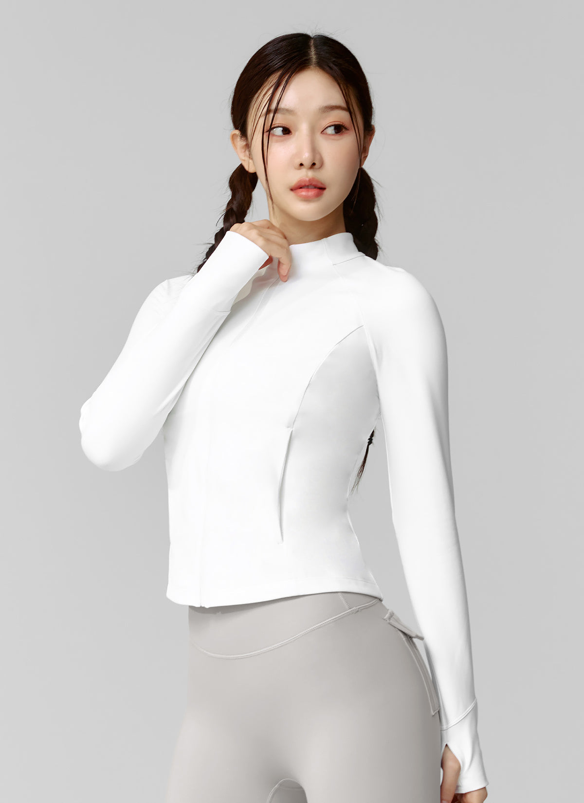 Active Slim Fit Warm Silky Zip-up