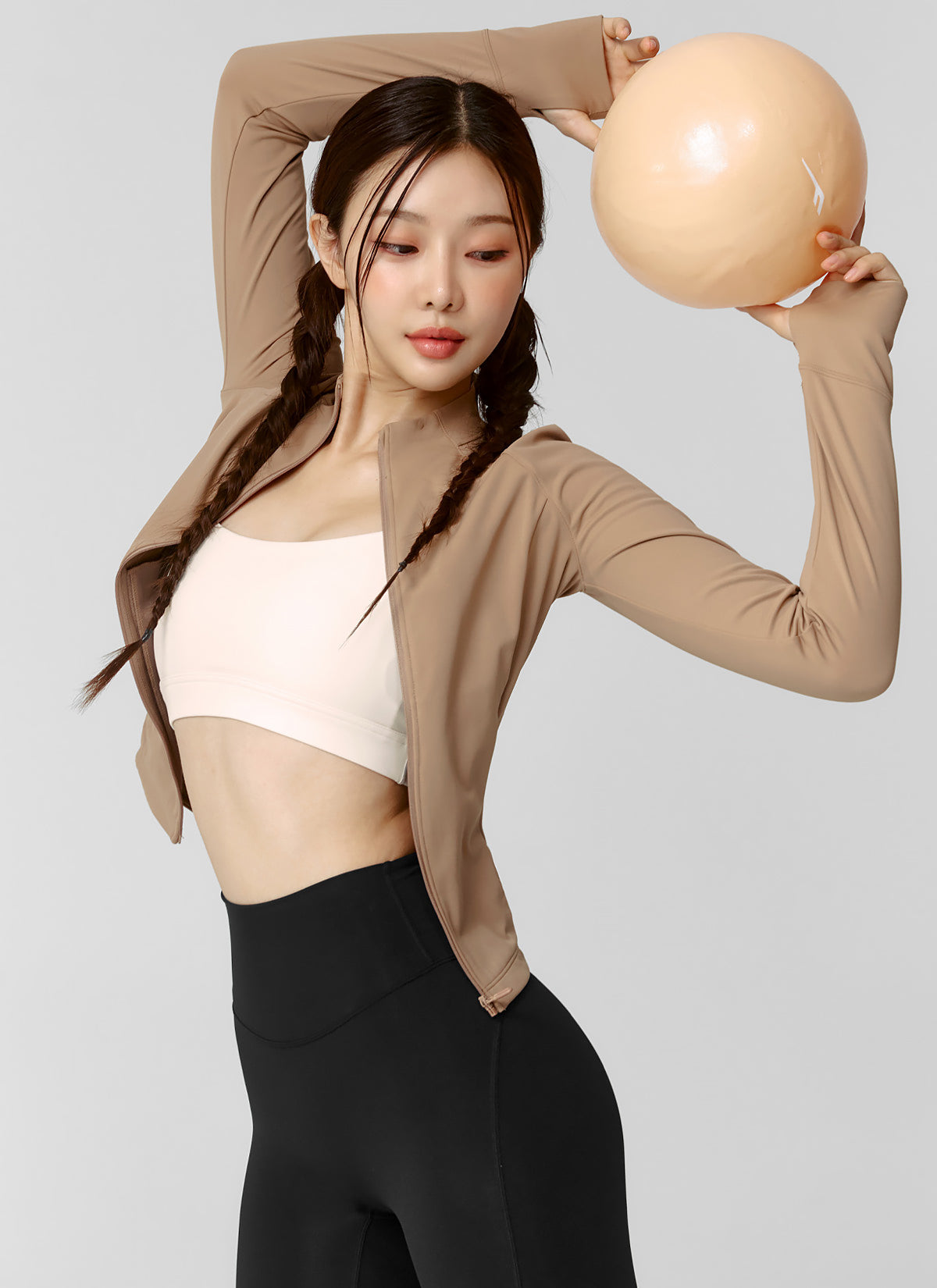 Active Slim Fit Warm Silky Zip-up