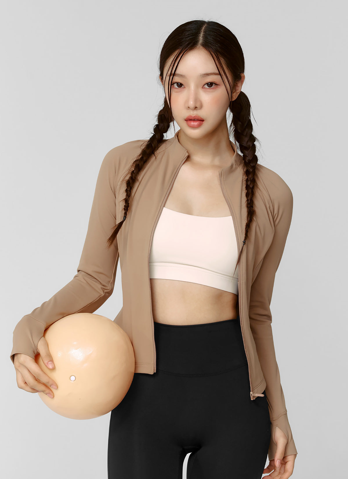 Active Slim Fit Warm Silky Zip-up