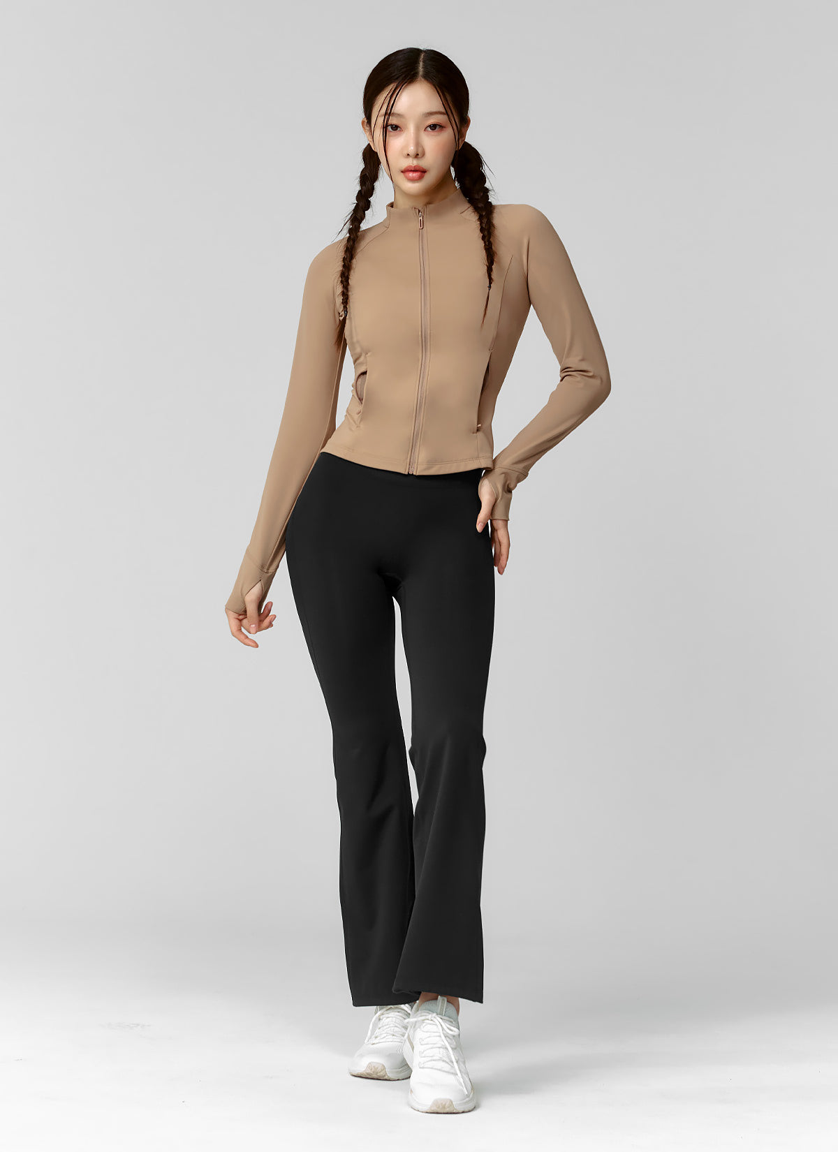 Active Slim Fit Warm Silky Zip-up