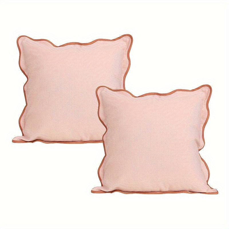 2pcs Boho Chic Scalloped Throw Pillow Covers - JC0V