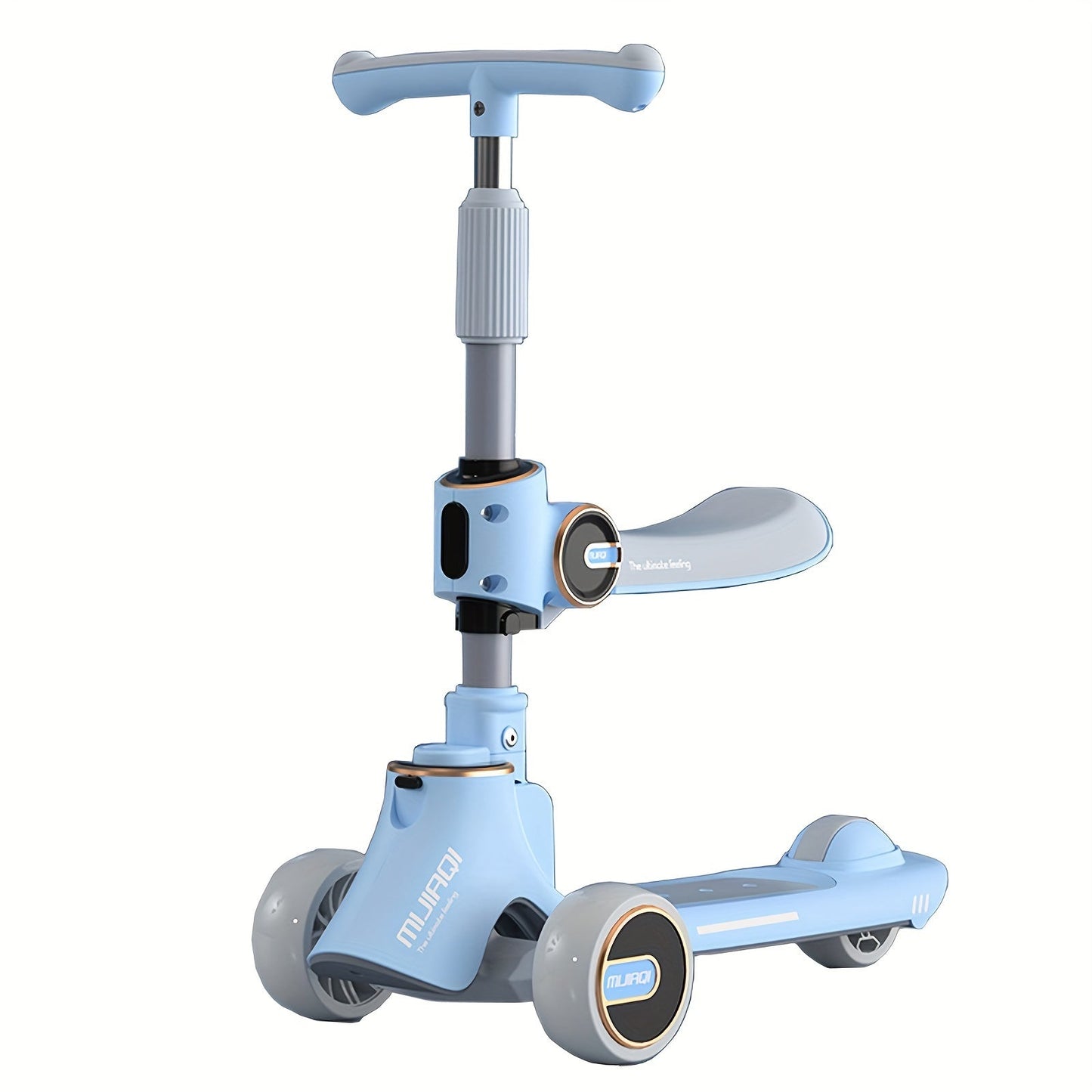 3-in-1 Kids' Scooter with Lights, Foldable & Seat Feature TJR9P6B