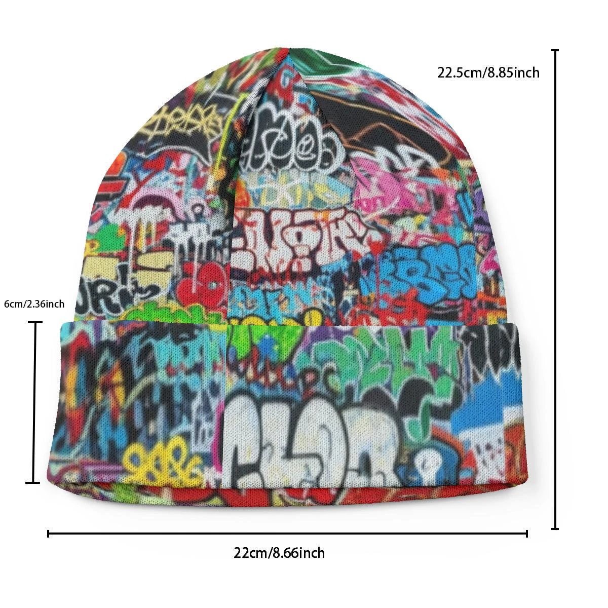 Liquid Glitch Beanie – Maximalist Graffiti Streetwear Hat