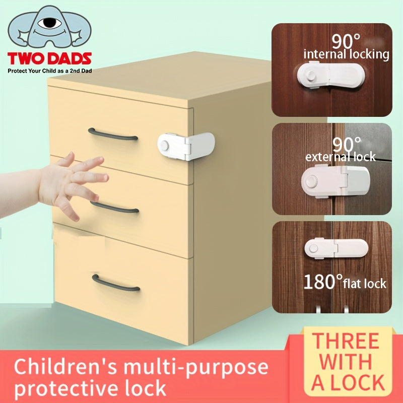 2pcs TWO DADS Safety Drawer Locks for Cabinets TJR2P9X