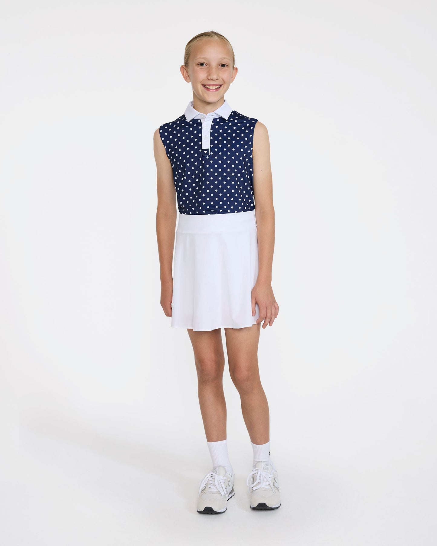 Sleeveless Youth Polo - Dots
