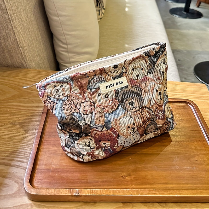 New Cute Bear Portable Large Capacity Cosmetic Bag - DDI0