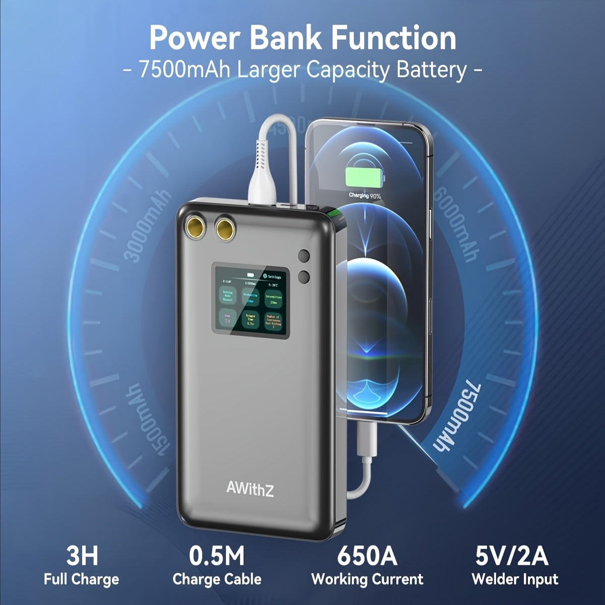 Portable Handheld Spot Welding Machine, USB Charging TJR5R9P