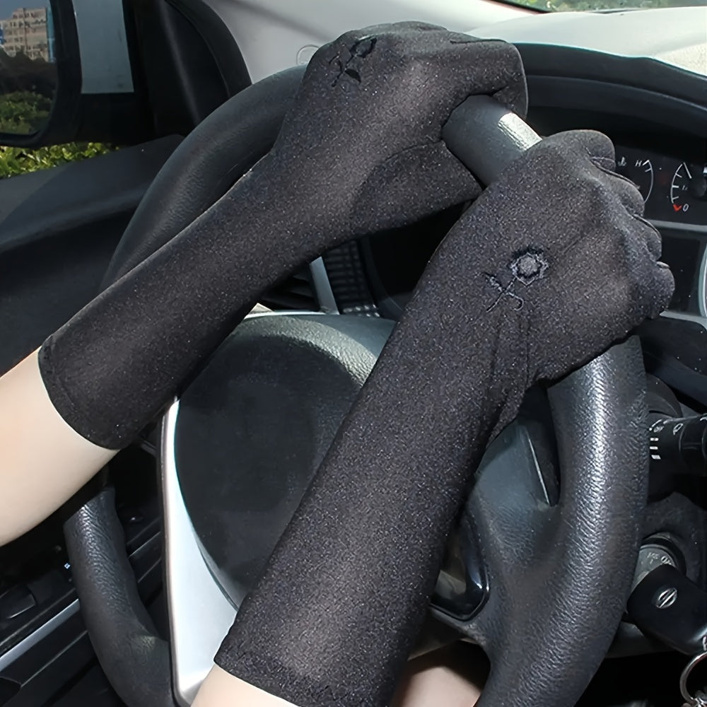 Women's Long UV Protection Driving Gloves, Non-Slip TJR3D7M