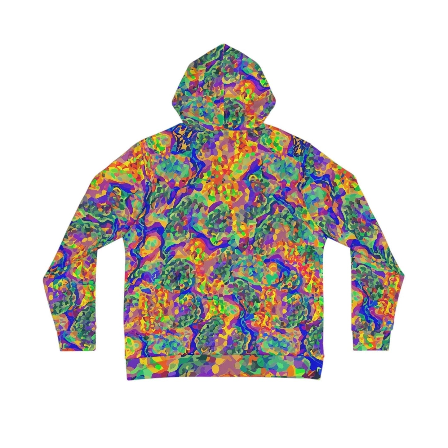 Iridescent Chameleon Color-Shift Hoodie for Rave and Techwear Dressers — Bio-Digital AOP Holographic Print, EDM Festival Burning Man Statement