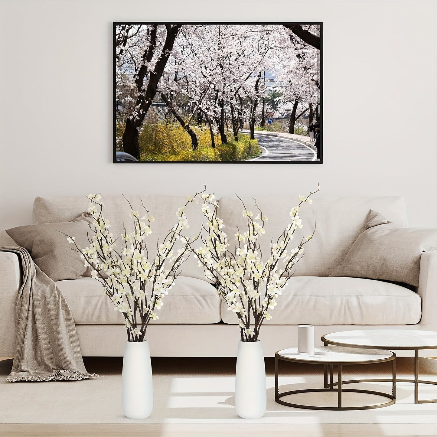 5-Pack Artificial Plum Blossom Branches - P2DM