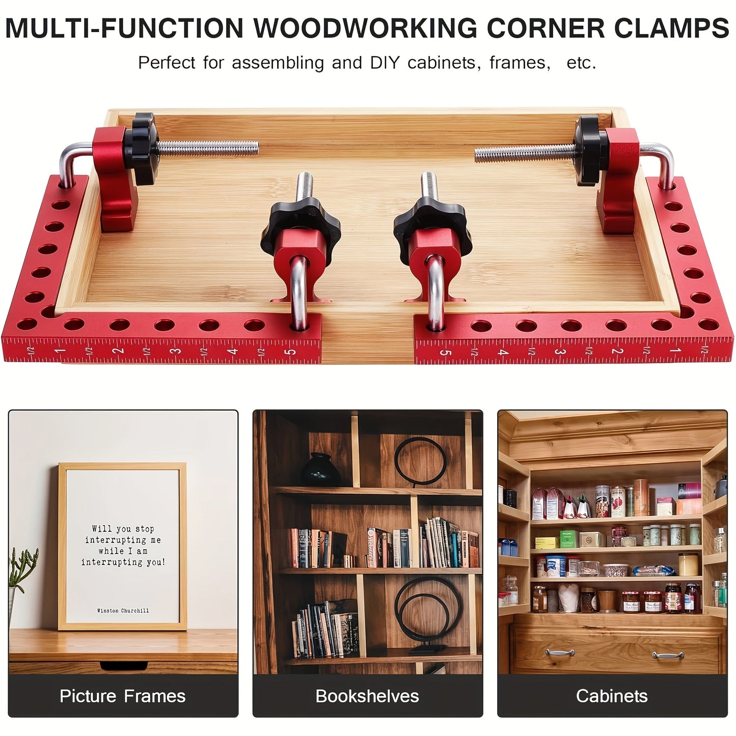 2-Pack Aluminum Alloy 90° Corner Clamps TJR5L7B