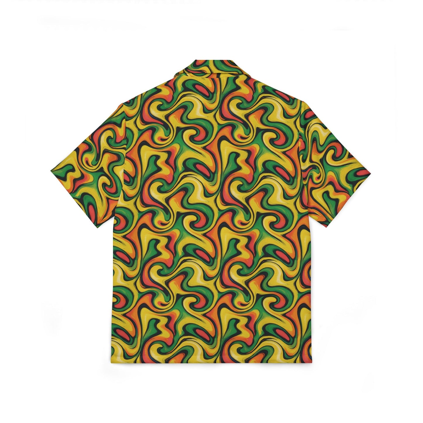 Retro Vibes Camp Shirt for the Most Interesting Dresser at Summer — AOP 100% Polyester Sublimation Hawaiian, Button Front Linen Texture