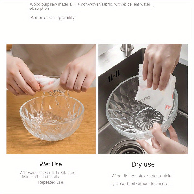 50-400pcs Disposable Cleaning Wipes, Oil-Resistant TJR7D8M