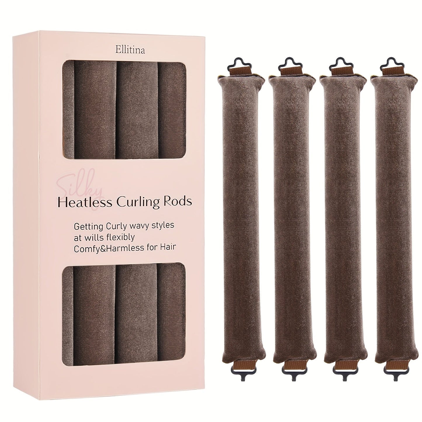 4pcs Ellitina Heatless Hair Curler Set - DCV2