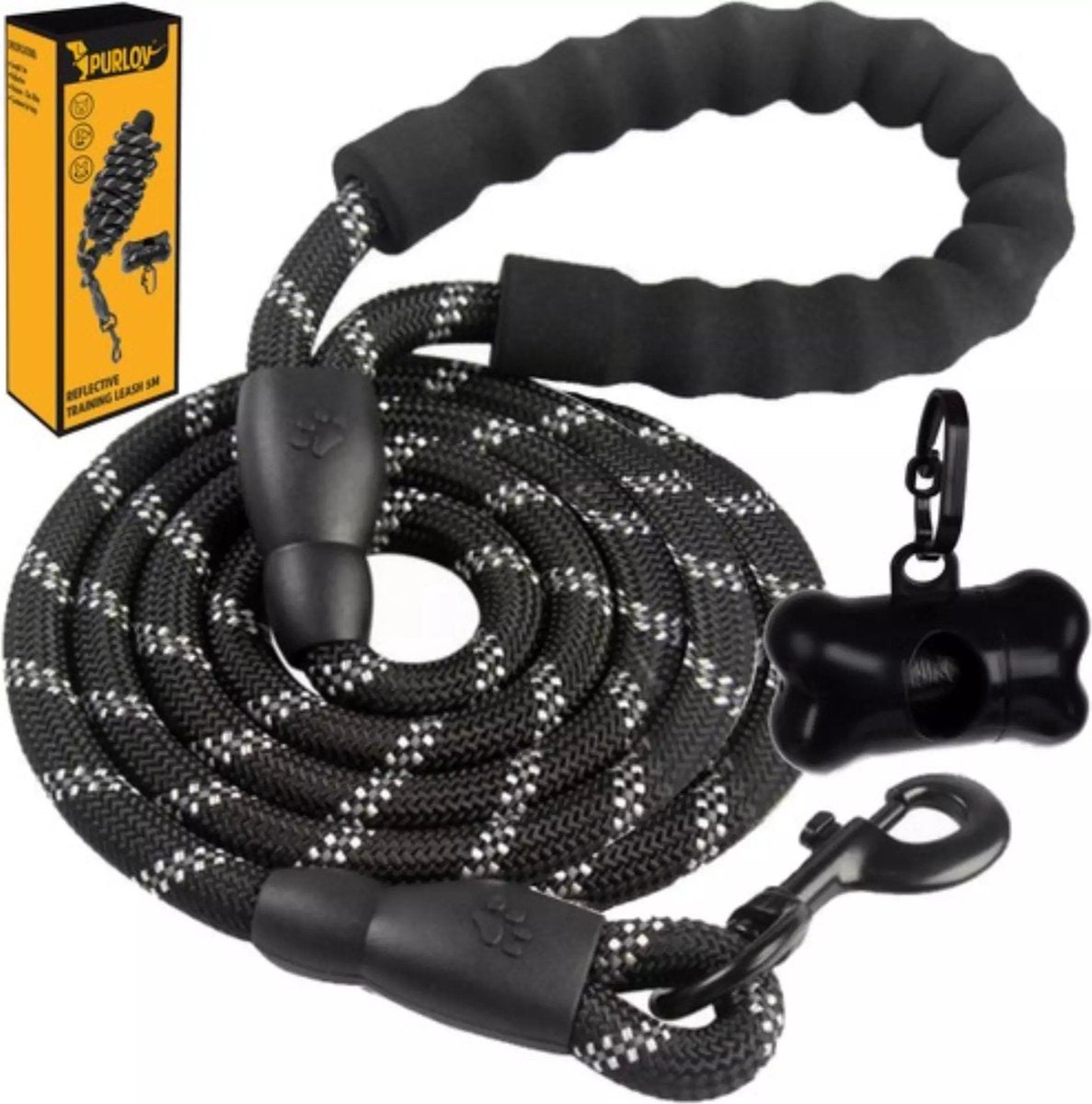 Purlov Reflecterende Trainingslijn van 5m - Ideaal voor Grote Honden