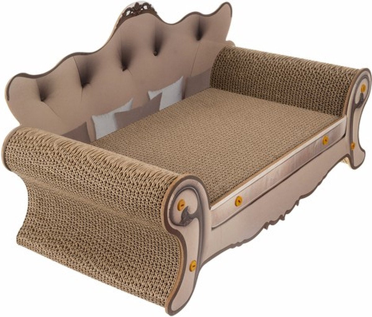 Purlov Krabpaal Sofa – Luxe Krabmeubel Sofa voor Katten – MDF en Karton