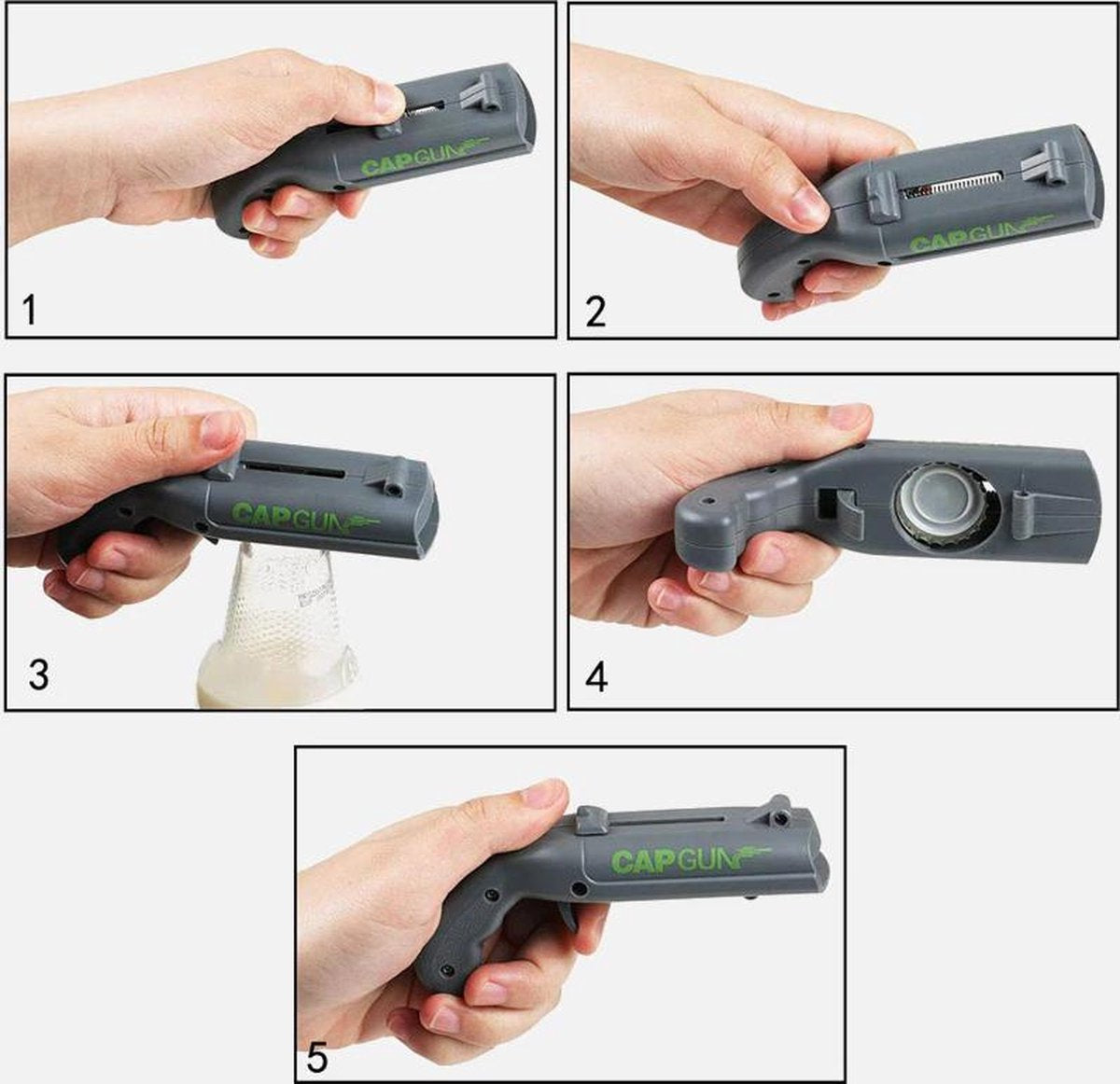 Capgun - Flesopener Dop shieter - Meerdere kleuren beschikbaar