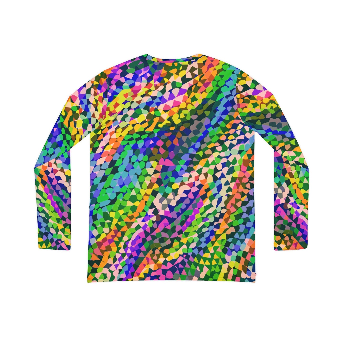 Vibrant AOP Long Sleeve V-Neck for Glow-Up Self-Expressers — Women's Bold Print Tee, Confidence-Led Statement Top, Everyday Maximalist Shirt