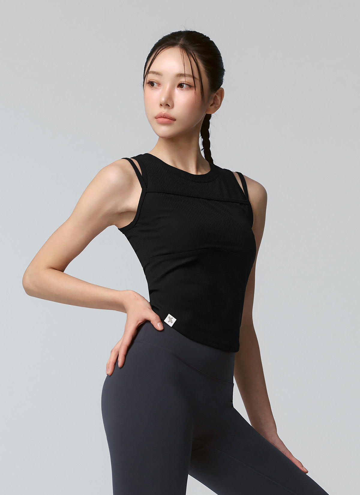 Soft Ribbed Layered Tank Top