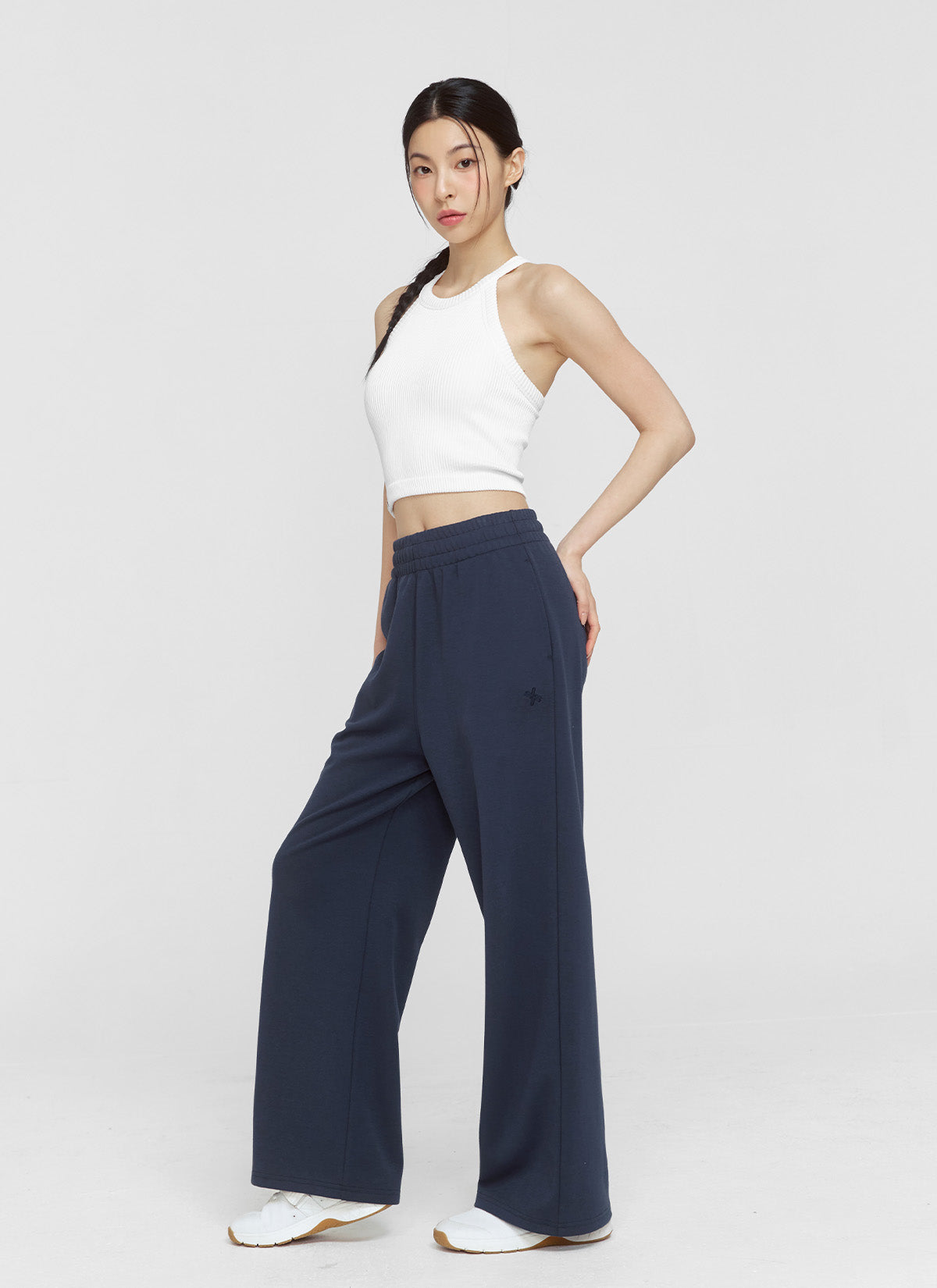 Ribbed Seamless Halter Neck Crop Top