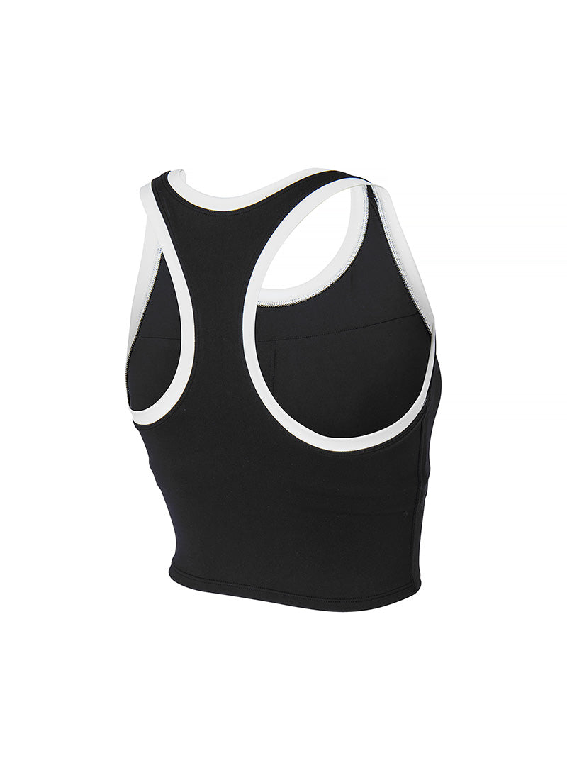 Sporty Logo Color Block Bra Top