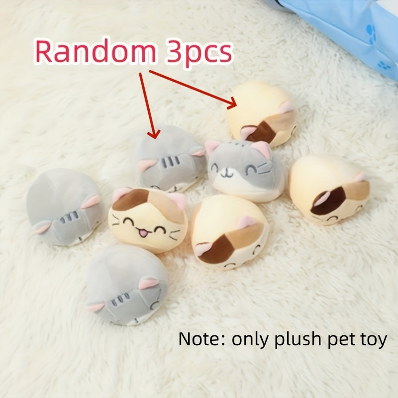 3pcs Plush Cat Toy Set - SS2N