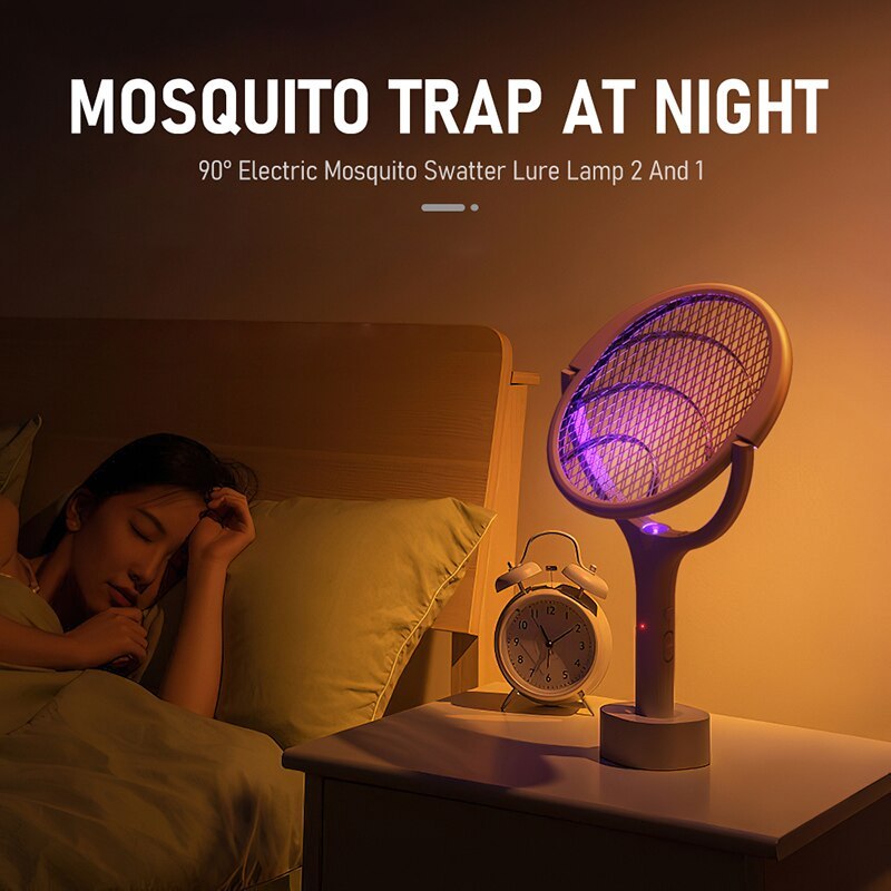 90-Degree Rotatable Electric Mosquito Swatter- HMT14DF