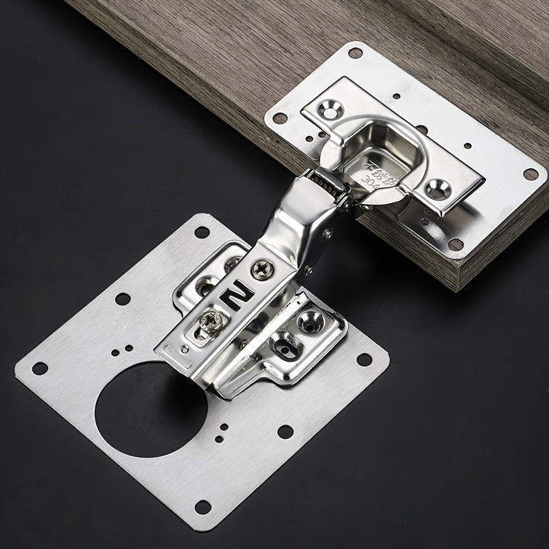 10pcs Kitchen Cabinet Door Hinge Repair Plates, Steel TJR5M9D
