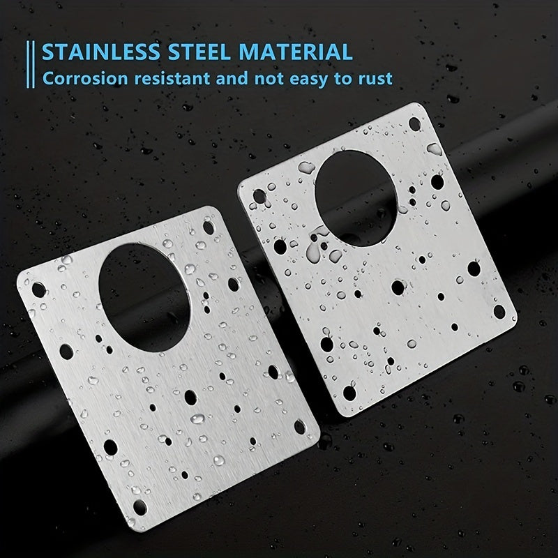 10pcs Kitchen Cabinet Door Hinge Repair Plates, Steel TJR5M9D