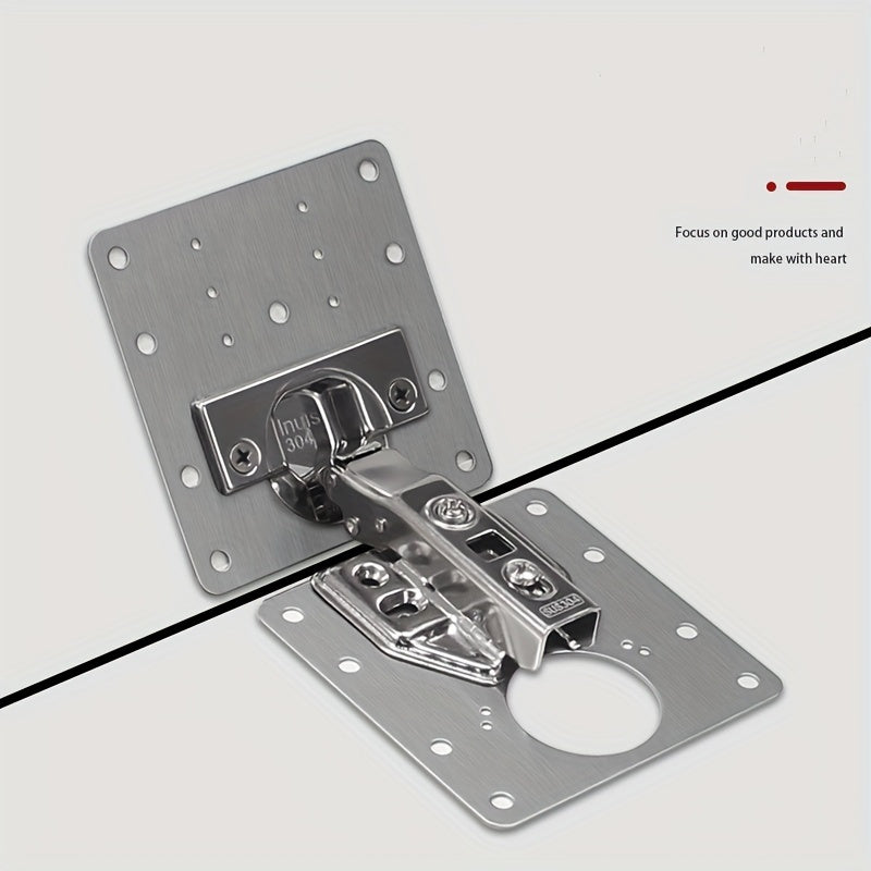 10pcs Kitchen Cabinet Door Hinge Repair Plates, Steel TJR5M9D
