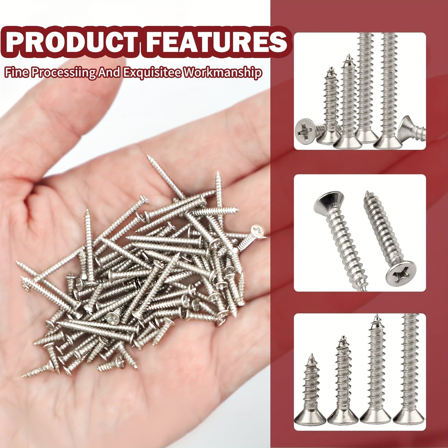 Wood Screw Set 1070pcs- HMT15SS