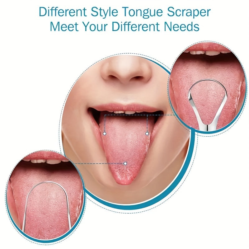 3pcs Stainless Steel Spoon Tongue Scraper - YGV8