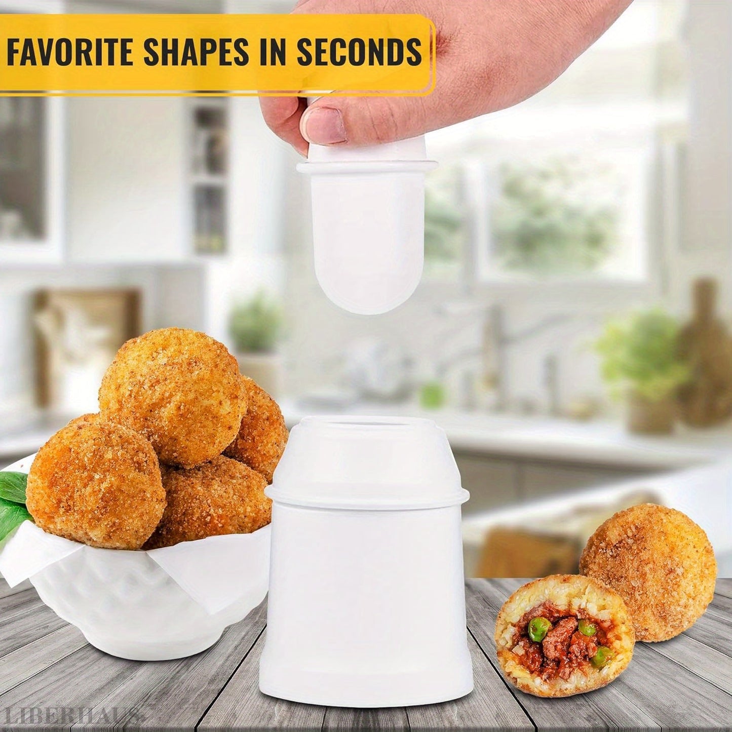 2pcs Plastic Rice Ball & Meatball Maker Set TJR4M7B