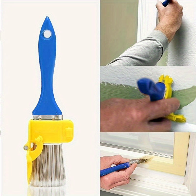 1pc Blue Wool Paint Brush for Trim Cleaning-864F