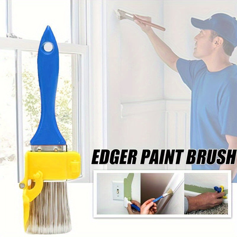 1pc Blue Wool Paint Brush for Trim Cleaning-864F
