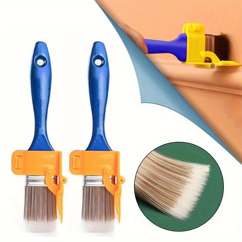1pc Blue Wool Paint Brush for Trim Cleaning-864F