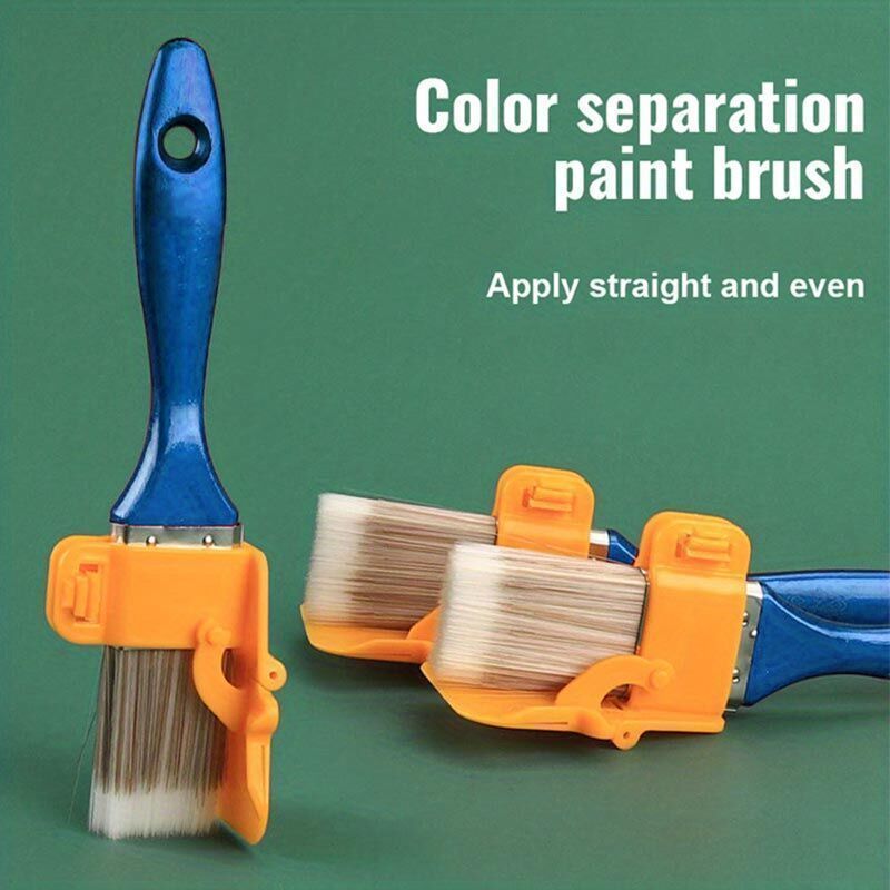 1pc Blue Wool Paint Brush for Trim Cleaning-864F