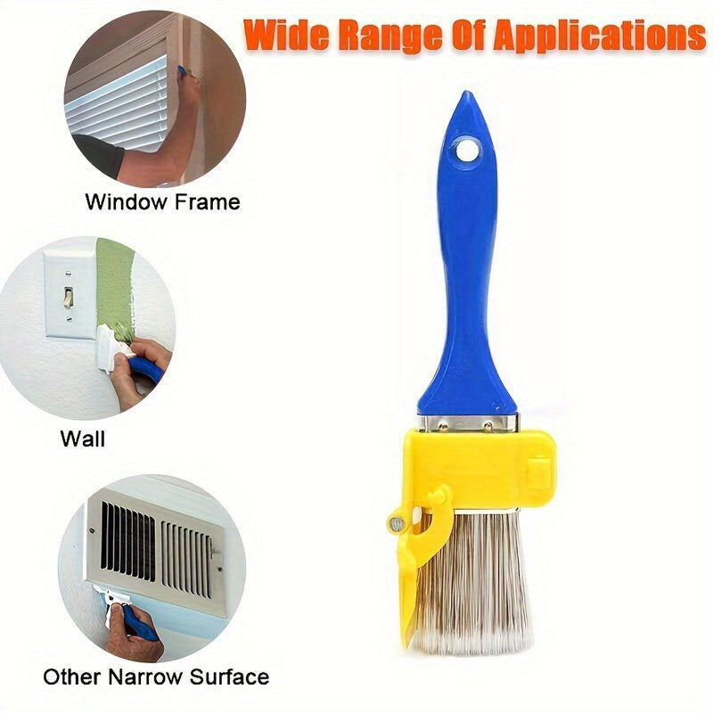 1pc Blue Wool Paint Brush for Trim Cleaning-864F
