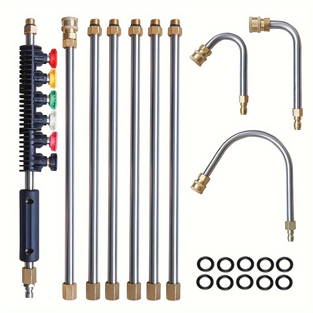 10pcs Pressure Washer Extension Wand with Nozzle Tips TJR7P4G