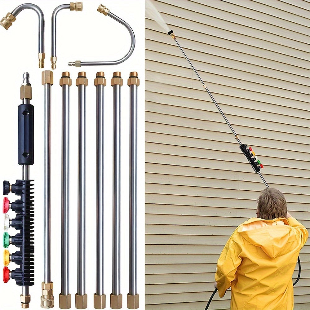 10pcs Pressure Washer Extension Wand with Nozzle Tips TJR7P4G