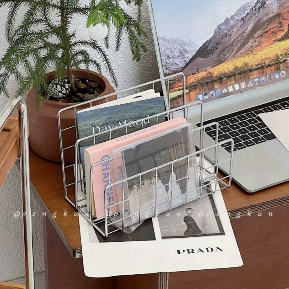 Polished Iron Bookshelf Organizer - DNJ2