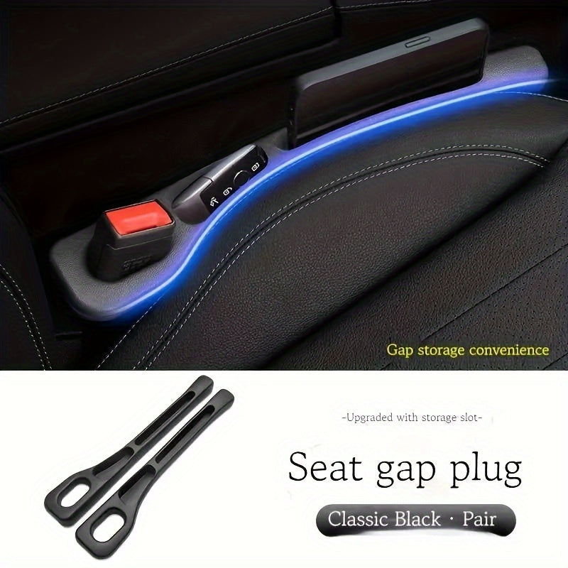 2pcs Silicone Car Seat Gap Organizer with Large Storage TJR9T3X